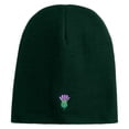 thumbnail image 5 of Highland Thistle Embroidered 8 Inch Knitted Short Beanie - Dark Green OSFM, 5 of 5