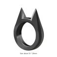 thumbnail image 3 of Anillo De Dedo Anillo de autodefensa Mujeres Hombres Joyería Seguridad Supervivencia Anillos de dedo (Gris), 3 of 5