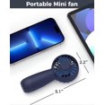 thumbnail image 3 of Handheld Fan, Rechargeable Mini Fan, Portable Hand Fan Personal Fan With 3 Speeds Travel Fan Electric Fan, 3 of 5