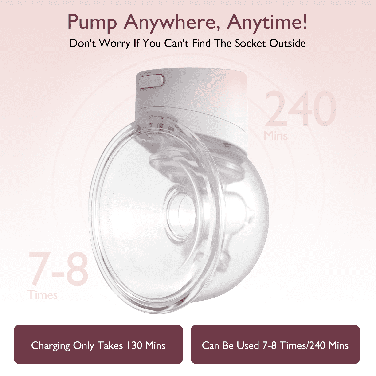 Momcozy S12 Pinky Pro Electric Hands Free Breast Pump Wearable, 24mm 2 Pack Pink