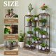 thumbnail image 3 of Soporte alto para estantes para interiores y exteriores, para múltiples plantas, 10 niveles, 11 macetas de madera, soporte para plantas, para habitación, esquina, balcón, jardín, patio, café, 3 of 6