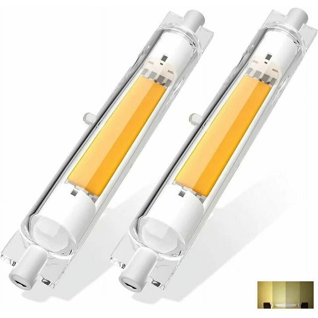 2 bombillas LED R7S de 118 mm, 20 W, regulable, blanco cálido 3000 K, sin parpadeo.
