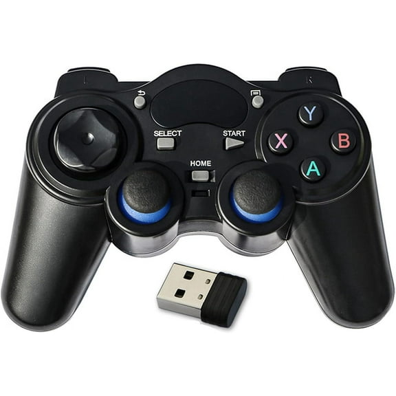 USB Wireless Gaming Controller Gamepad, Wireless Controller PC Game Controller for PC,for PC/Laptop Computer(Windows XP/7/8/10) & PS3 & Android & Steam (Black)