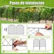 thumbnail image 3 of 61 × 32 cm Paquete de 10 Vallas Decorativas para Jardín, Borde de Barrera de Animales, Panel de Valla de Alambre de Metal a Prueba de Óxido, Cercas de Jardín y Bordes, Valla de Jardín de Flores, 3 of 5