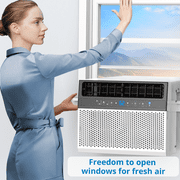 8,000 BTU Window Air Conditioner, 115V/60Hz, Cools 370 Sq.Ft. for Bedroom, Den, Living Room, 6 Modes, Quiet Operation, with Remote