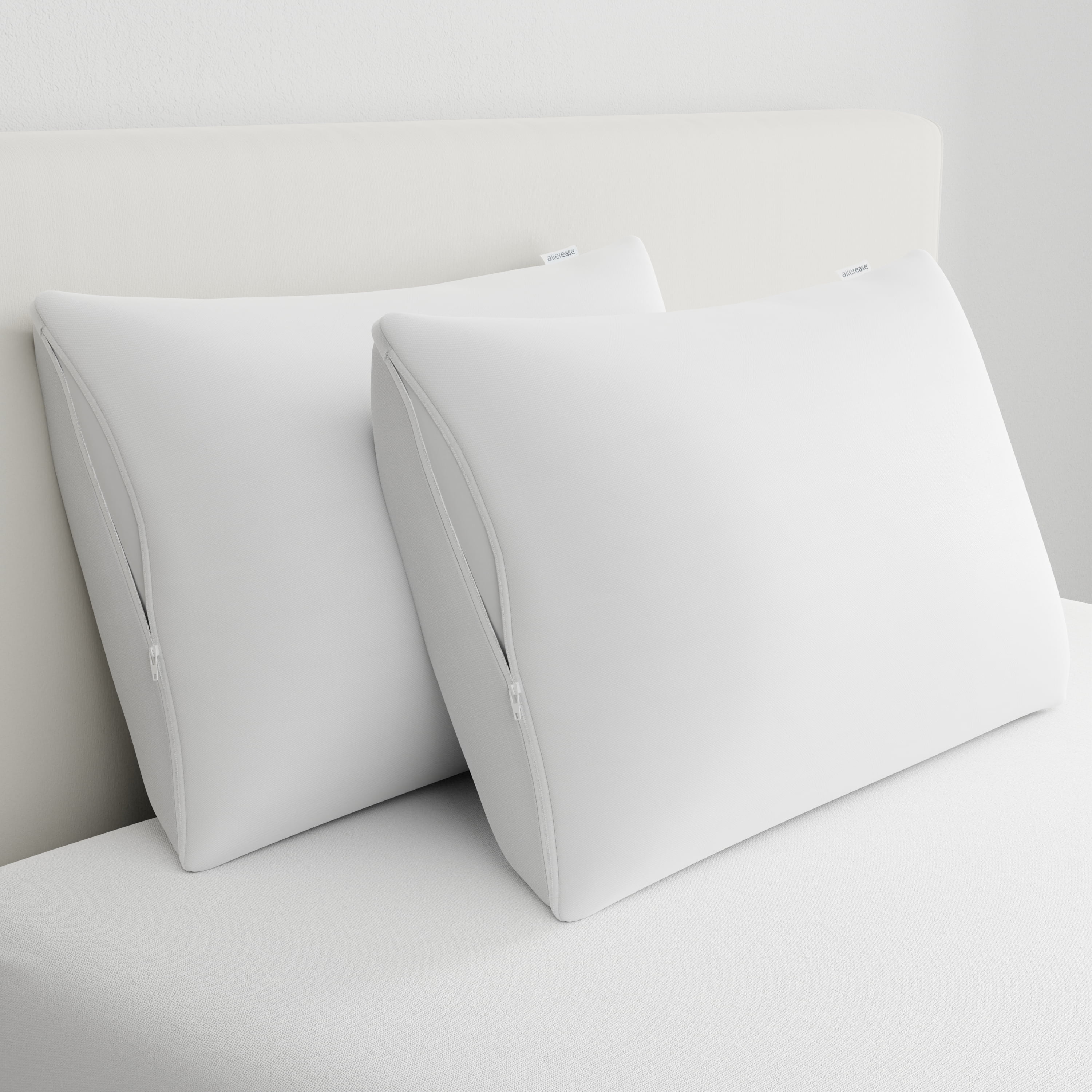 Allerease Comfort Collection Soft & Clean Zippered Pillow Protector, Standard/Queen