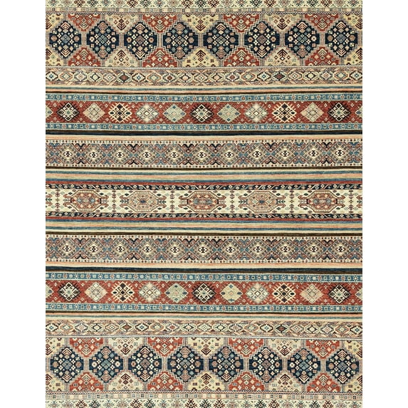 Ahgly Company Indoor Rectangle Abstract Reddish Brown Abstract Area Rugs, 3' x 5'