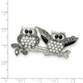 thumbnail image 2 of Beautiful Sterling Silver Marcasite w/Black Agate, MOP & FW Cultured Pearl Pin, 2 of 2