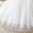 thumbnail image 5 of Tisuna Girls Summer Dress Toddler Sparkling Print Sleeveless Crew Neck Dresses Comfortable Soft Little Baby Girls Holiday School Party Casual Wear White Size 4-5 Years, 5 of 9
