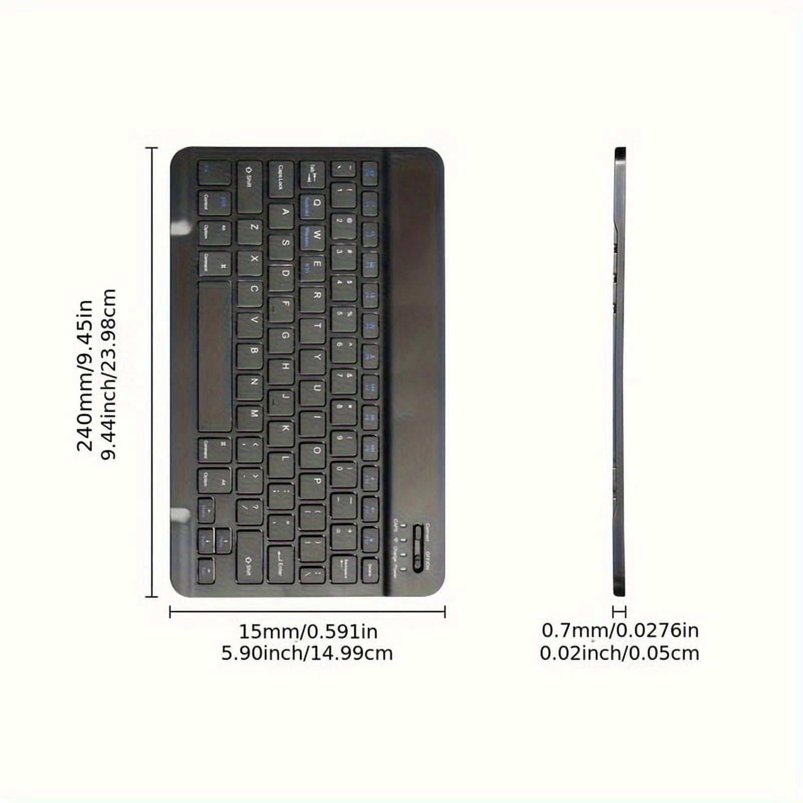 Mini Bluetooth-compatible Keyboard Wireless Keyboard Rechargeable 10 inch 78-Key For Phone Tablet Laptop For Android iOS Windows