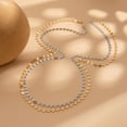 thumbnail image 5 of NICKSUN 14K Gold Plated Lariat Necklace Dainty Long Gold Necklaces for Women Drop Y Necklace Lip Chain Bar Bead Necklace Cute Jewelry, 5 of 8