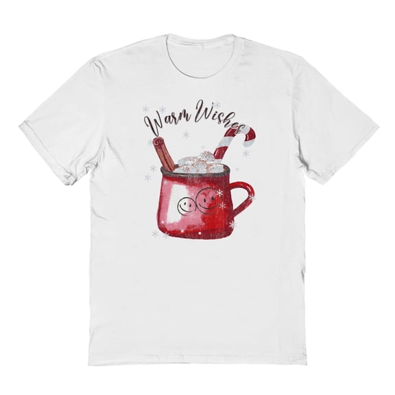 Haywood & Main Warm Wishes Graphic White Men's Cotton T-Shirt
