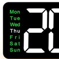 TUMALL Digital Wall Clock Temperature Date Week Display Memory Function