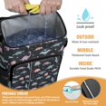thumbnail image 2 of Travel Cooler Bag - Black Dinosaurs Stars Pterosaurs Pattern Camping Beer Cooler Backpack with Bottle Opener- Waterproof Insulated Picnic Backpacks - Cooler Bag for Beach, 2 of 6