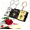 Gold, variant on Detailed English Scripture Holy Bible Cross Design Split Ring Keychain Mini Bible, Black