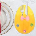 thumbnail image 4 of unbranded 4Ud Fundas De Cubiertos En Tela Lavable Color Amarillo Con De Pascua, 4 of 6