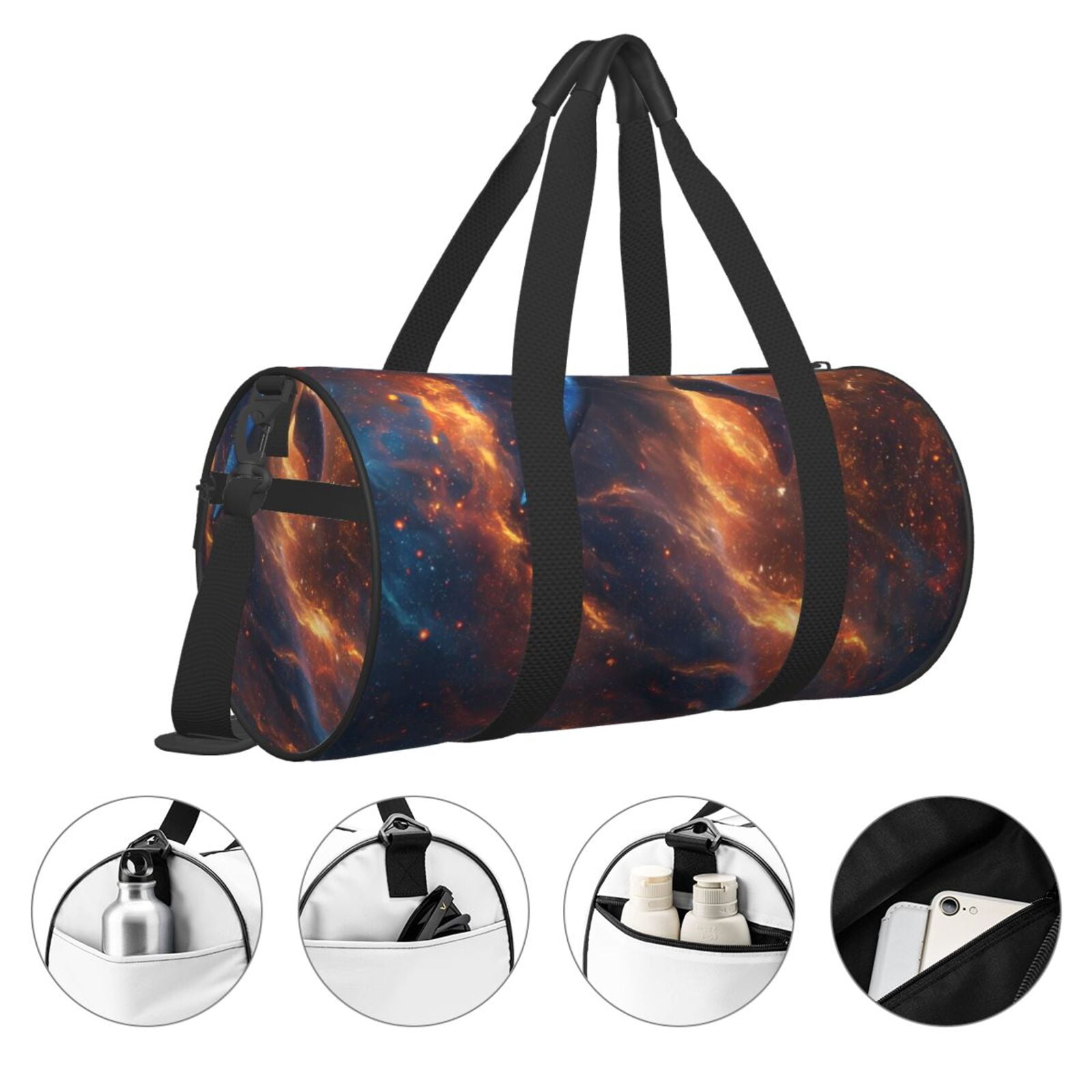 Vsdgher Cool Dolphin 45L Foldable Duffel Bag, Sports Gym Bag,Overnight Bag, Portable Weekender Bag for Airplanes