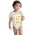 thumbnail image 3 of Daiia Farm Bee Cute Honey Printed Unisex-Baby Short Sleeve Onesies Bodysuits Baby Climbing Clothes Soft and Comfortable Romper with Expandable Shoulder Design-6 Months, 3 of 8