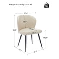 thumbnail image 2 of QinaQin Set de 2 sillas de comedor modernas tapizadas sin brazos, con respaldo ergonómico y patas de acero, ideales para sala, comedor o restaurante, 2 of 7