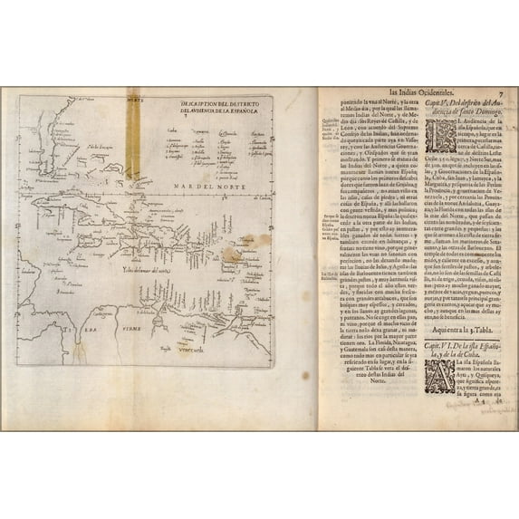 24"x36" Gallery Poster, map of Caribbean in spanish cuba florida 1601