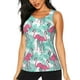 thumbnail image 1 of Fotbe Flamingo Blusas Sin Mangas para Mujer – Estilo Casual, Corte Suelto, Slim-Fit, Cuello Redondo Deportivo, Tops de Verano para Gimnasio y Yoga-Medium, 1 of 7