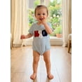 thumbnail image 4 of Cenuakty Baby 4th of July Romper Casual Summer Letter Embroidery Short Sleeve Newborn Jumpsuit for Boy Girls Cute Clothes, 4 of 9