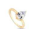 thumbnail image 2 of AFFY 1.90CT 7X9MM Pear Shape Moissanite Diamond Solitaire Ring for Women 14K Yellow Gold over Silver-9.5, 2 of 6