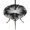 Black, variant on Round Outdoor Tablecloth with Umbrella Hole and Zipper, Cream Palm Leaves Coastal Tablecloth with Elastic Waterproof, Summer Tropical Botanical Boho Patio Table Covers for 36" - 44" Pool Tables