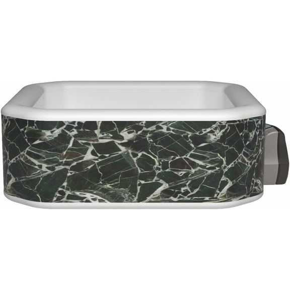Garvee Inflatable Hot Tub 82.67 x 82.67 x 27.55", for 4-6 Persons, 105 Jets, Marble Design
