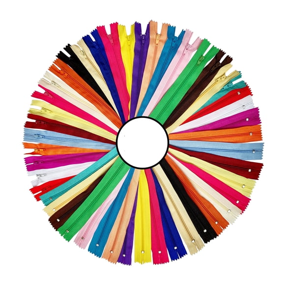 Cremalleras de nailon KGS | Cremalleras coloridas para manualidades de costura | 20 unidades/paquete (18 pulgadas)