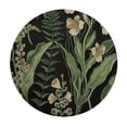 thumbnail image 4 of WYYP Flowers Leaves Fern Round Tablecloth for Picnic Dining Kitchen Farmhouse 100% Polyester Fiber Waterproof White, 4 of 8
