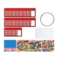 thumbnail image 1 of HILABEE 50 Pieces Rhinestones Storage Bag Small Beads Organizer Multipurpose Packaging Pouch Clear Window Container Self Sealing Bags Red, 1 of 9