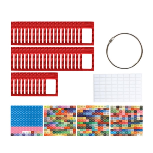 50 bolsas resellables multiusos para organizar cuentas pequeñas y accesorios de diamantes. Rojo