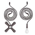 thumbnail image 2 of ceiling Fan Pull chain, 2 Pack 3mm Diameter Beaded Ball Fan Pull chain, 24 Inches Fan Pulls Set with connector (ORB), 2 of 4