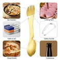 thumbnail image 2 of facefd Acier Inoxydable Multifonctions Spork Couteau Bouteille Ouvre-Bouteille Couverts de Table Intégrés Camping Extérieur Ustensile Noir, 2 of 8
