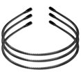 thumbnail image 1 of 3Pcs Unisex Spiral Shape Headband Simple Sports Hairhoop Invisible Headwear Anti-slip Wave-shaped Hairpin for Man Woman (Black), 1 of 4