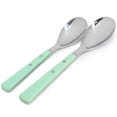thumbnail image 3 of Martha Stewart Everyday Garden Cottage 16 Piece Stainless Steel Flatware Set in Mint, 3 of 6