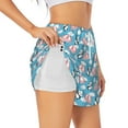 thumbnail image 3 of Lsque Panda Flying in the Sky Printed Women's Running Shorts with Liner Pockets,Elastic Quick Dry Workout Athletic Gym Yoga Shorts,Womens High Waist Shorts-X-Large, 3 of 9