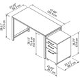 thumbnail image 4 of Bush Business Furniture 48Wx24D Table Desk w/3 Drawer Mobile File Cabinet Gray/Gray 400S152SG, 4 of 7