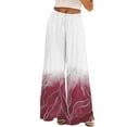 thumbnail image 2 of Hontri Palazzo Pants Womens Wide Leg Palazzo Pants Boho Floral 2025 Summer Beach Culottes Flowy Casual Trousers for Vacation Loose Lounge Pants, 2 of 4