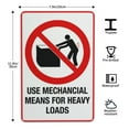 thumbnail image 2 of Use Mechanical Means For Heavy Loads Tin Sign Warning Metal Sign Vintage Sign Wall Decor for Home Farm Bar Coffee Shop Club Decoration 8x12 Inch, 2 of 7