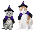 thumbnail image 3 of WILLED Halloween Pet Costumes, Cat Wizard Costume, Dog Witch Cloak & Hat, Purple Witch Cloak for Cats, Dogs, Kittens, Puppies, Rabbits, Perfect for Halloween, Parties, Cosplay, and Daily Wear, 3 of 11