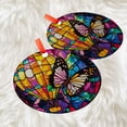 thumbnail image 3 of Pop Art Butterfly and Hot Air Balloon Ornament Suncatcher 4 Season Colorful Window Wall Hand-Painted Glass Panel Decor Gift for Women Christmas Thanksgiving Gift, 2025, Festive, 3 of 5
