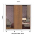 thumbnail image 3 of Ropero Closet Madesa Lyon 3 Puertas con Espejos Pies B/M, 3 of 5