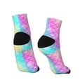 thumbnail image 4 of Bingfone Fish Scale Design Patterned Men'S Women'S Casual Cotton Socks, 4 of 9