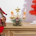 thumbnail image 6 of YgkuHd Christmas Golden Iron Double Candlestick Window Desktop Decoration Christmas Holiday Decoration, 6 of 6