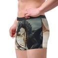 thumbnail image 2 of Gaeub Swordsman Cool Dragon Print Men's Boxer Briefs,Super Fit Boxer Briefs for Men,Quick-Dry Underwear with 4-Way Stretch-Small, 2 of 5