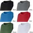 thumbnail image 3 of Men Sports Vest O Neck Sleeveless Stretchy Quick-dry Running Gym, 3 of 8