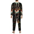 thumbnail image 5 of Kll Glitch Screaming Skull Sleepwear Mens Flannel Pajamas,Long Cotton Pj Set, 5 of 9