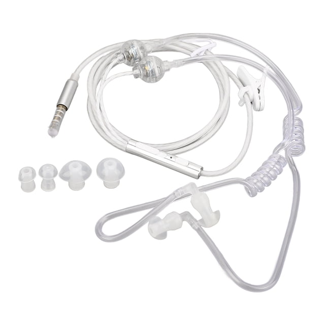 Auriculares, auriculares de botón de tubo de aire auriculares de botón ergonómicos de tubo de aire construidos para profesionales